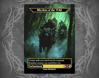 Ritmo de lo salvaje: tarjeta personalizada con arte completo