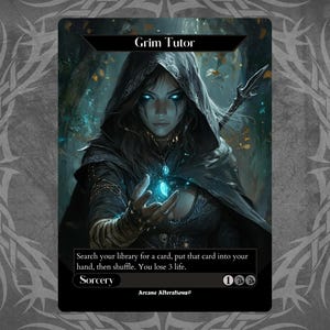 Tutor sombrío - Carta personalizada con arte completo (proxy)