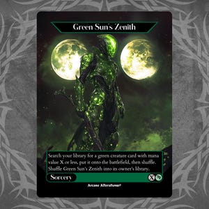 Green Sun&#39;s Zenith - Proxy Full Art Custom Card