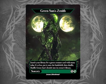 Green Sun's Zenith - Proxy Full Art Custom Card - Etsy