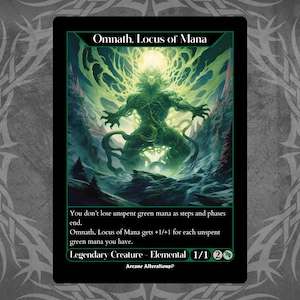 Omnath, lugar de maná: tarjeta personalizada con ilustraciones completas