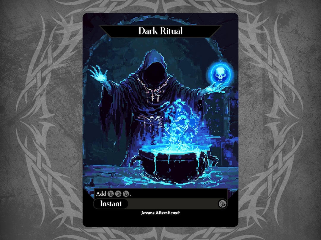 Dark Ritual - Proxy Full Art Custom Card - Etsy