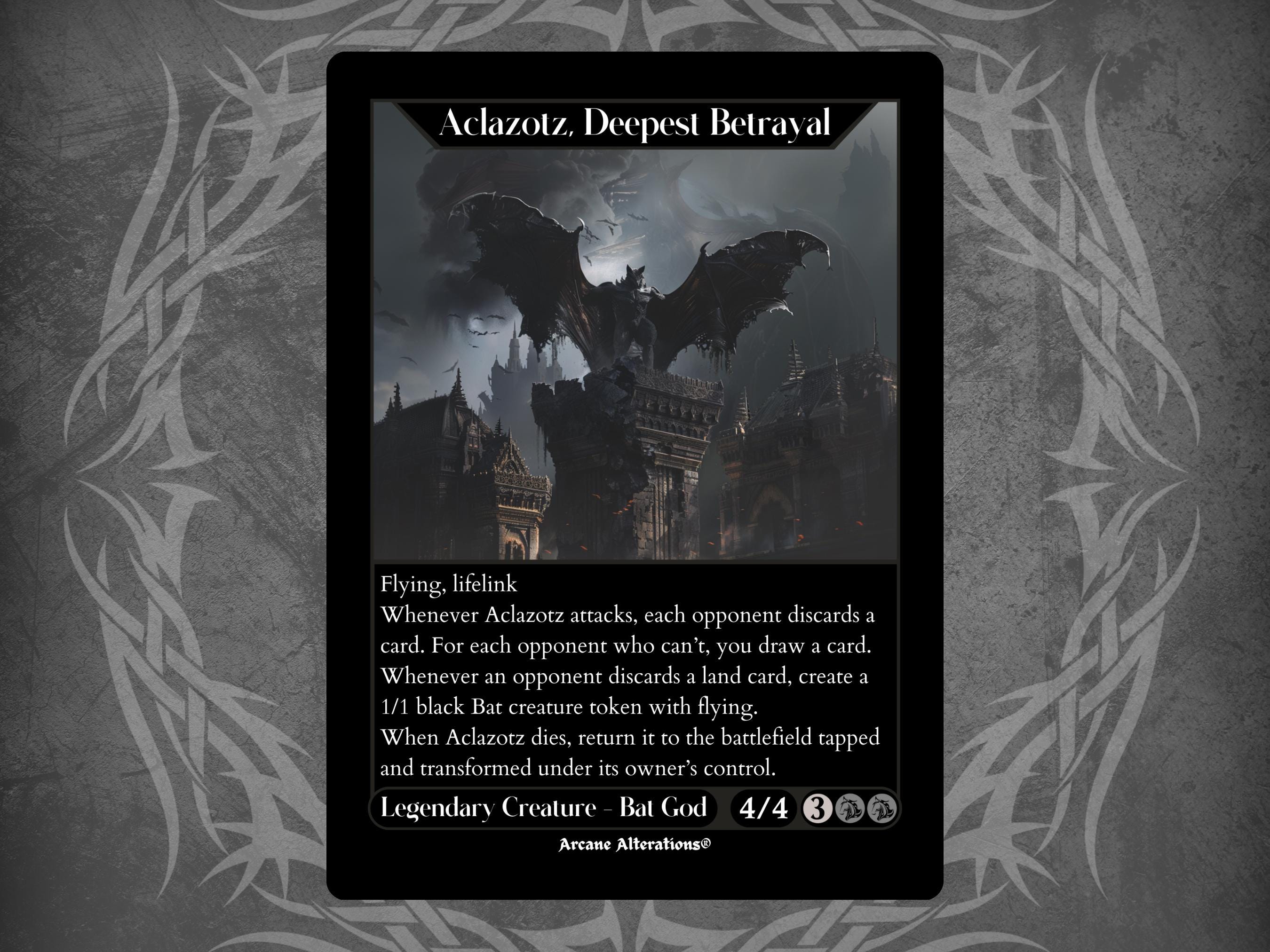 Aclazotz, Deepest Betrayal - Full Art Custom Card - Etsy