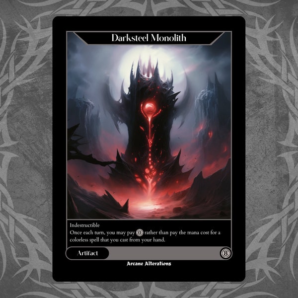 Darksteel Monolith  - Full Art Custom Card