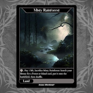 Misty Rainforest - Full Art Custom Card