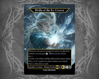 氷冠のヒルダ 改変版 フルアート MTG タップクイーン 神話エレメンタル