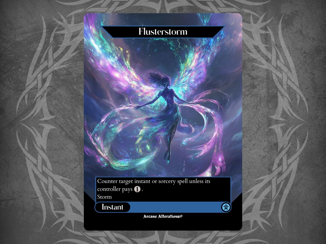 Flusterstorm - Proxy Full Art Custom Card - Etsy