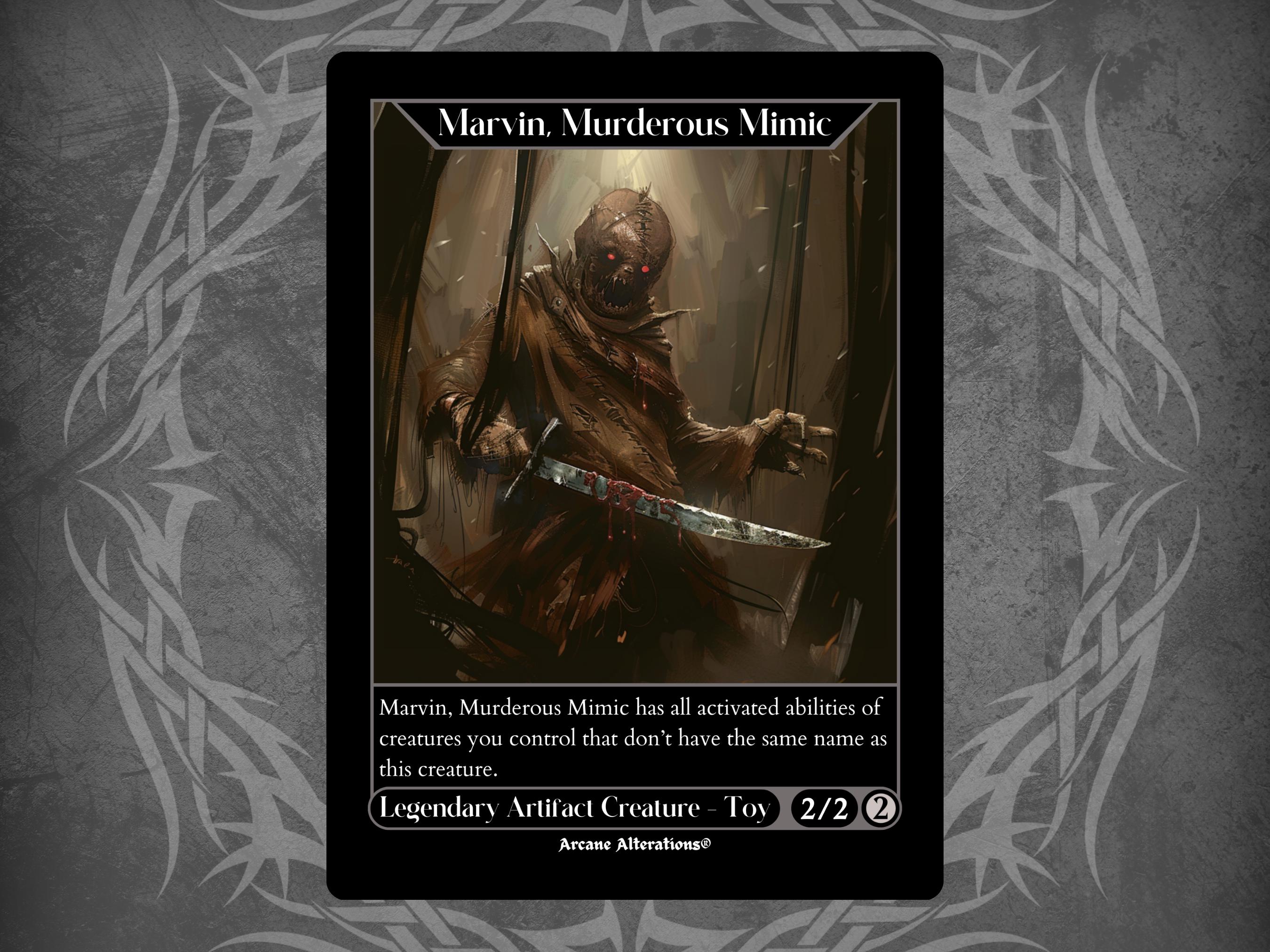 Marvin, Murderous Mimic - Full Art Custom Card - Etsy UK