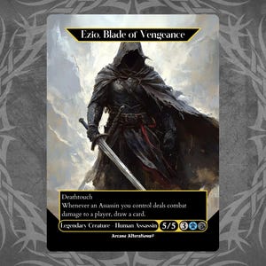 Ezio, Blade of Vengeance - Proxy Full Art Custom Card