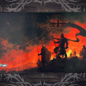 Tapis de souris Templar Knights TCG bords cousus 600*350*2 mm Tapis de souris