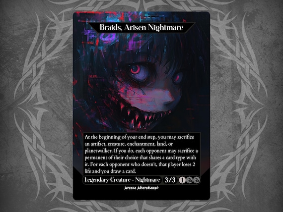 Braids, Arisen Nightmare - Proxy Full Art Custom Card - Etsy