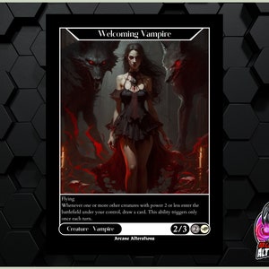Welcoming Vampire - Full Art Custom Card