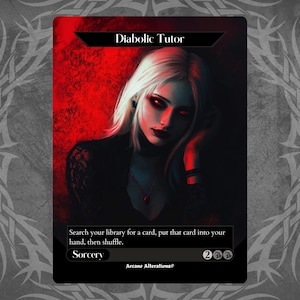 Diabolic Tutor - Proxy Full Art Custom Card