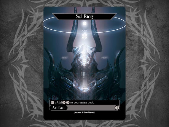 Sol Ring - Proxy Full Art Custom Card - Etsy