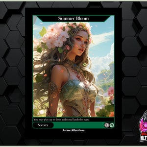 Summer Bloom - Tarjeta personalizada de arte completo