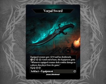 Vorpal Sword - Proxy Full Art Custom Card - Etsy