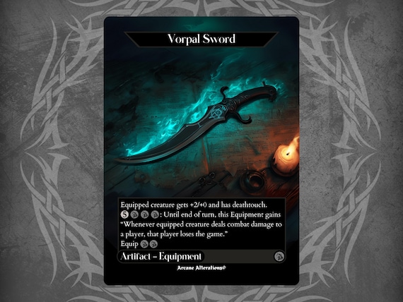 Vorpal Sword - Proxy Full Art Custom Card - Etsy