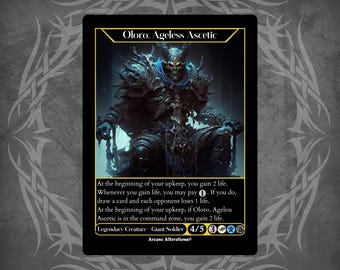 Oloro, Ageles Ascetic LIFEGAIN CARD DRAW Magic Mtg Custom Commander Deck - Etsy Canada Oloro, Ageles Ascetic LIFEGAIN CARD DRAW Magic Mtg Custom Commander Deck - Etsy Canada