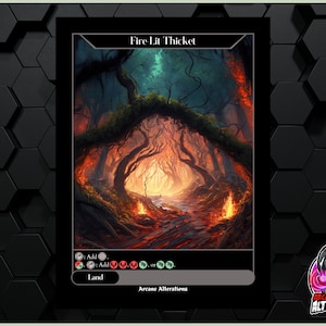 Fourré éclairé par le feu - Carte personnalisée Full Art