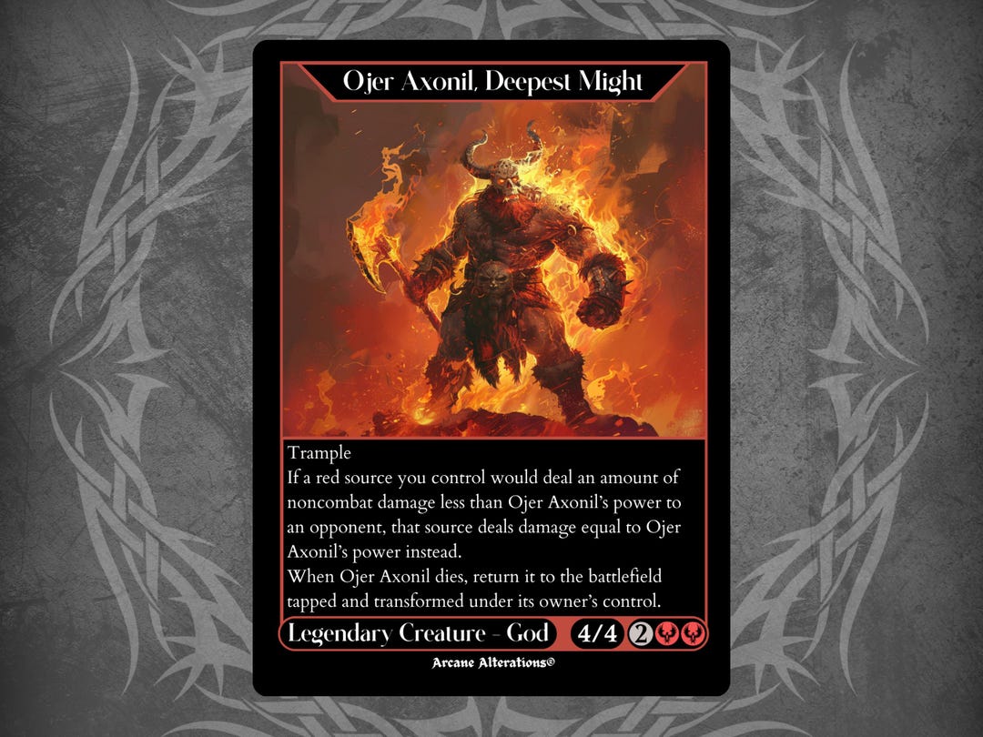【匿名配送】MTG Style premium Ojer Axonil, Deepest Might - Full Art Custom Card - Etsy