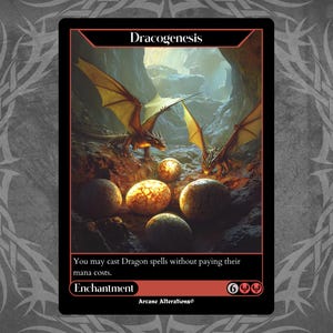Dracogenesis - Carta personalizada com arte completa de proxy