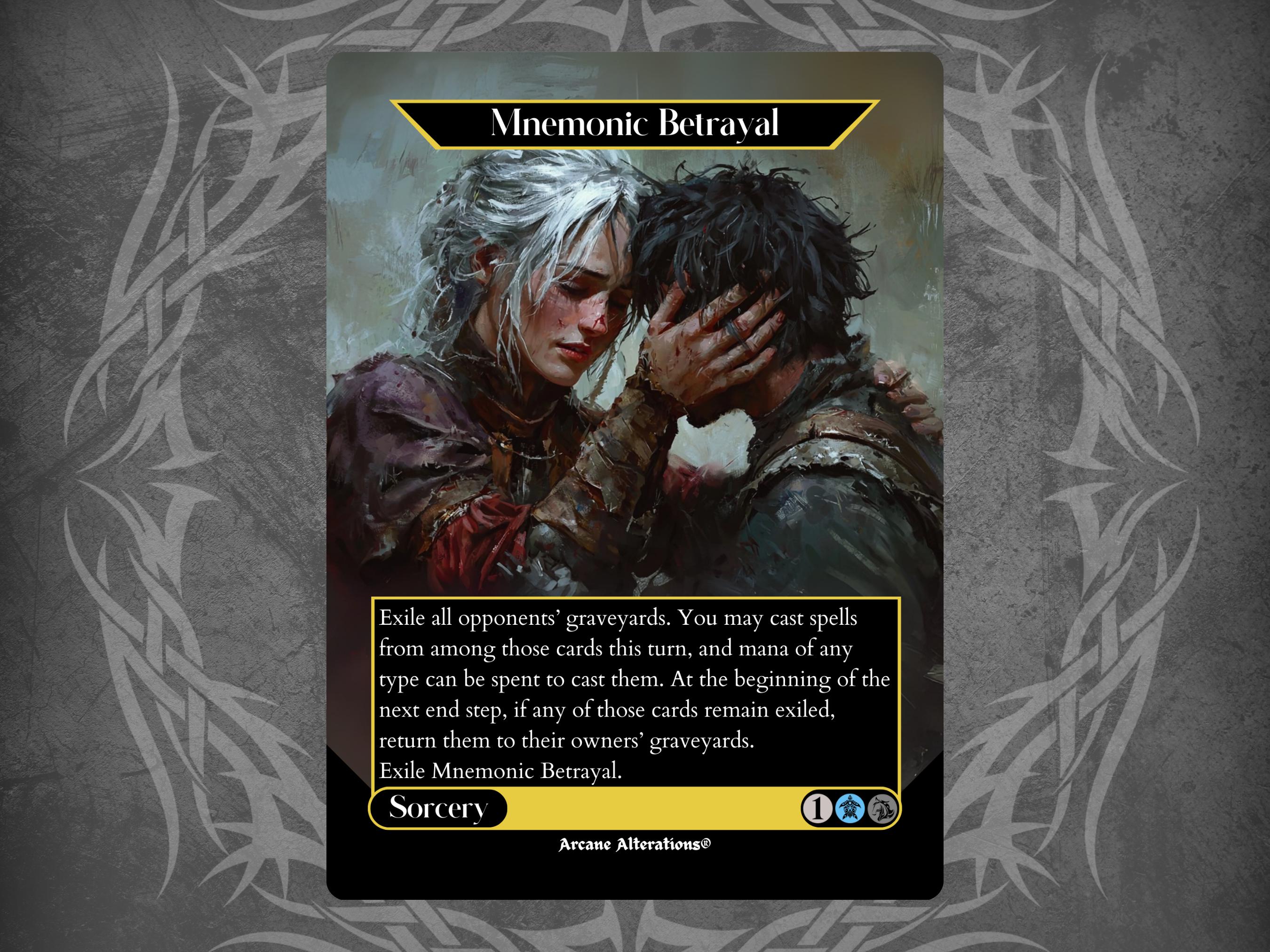 Mnemonic Betrayal - Proxy Full Art Custom Card - Etsy