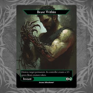 Beast Within - Tarjeta personalizada con arte completo