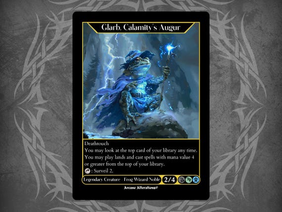 Glarb, Calamity's Augur - Full Art Custom Card - Etsy Denmark Glarb, Calamity's Augur - Full Art Custom Card - Etsy Denmark
