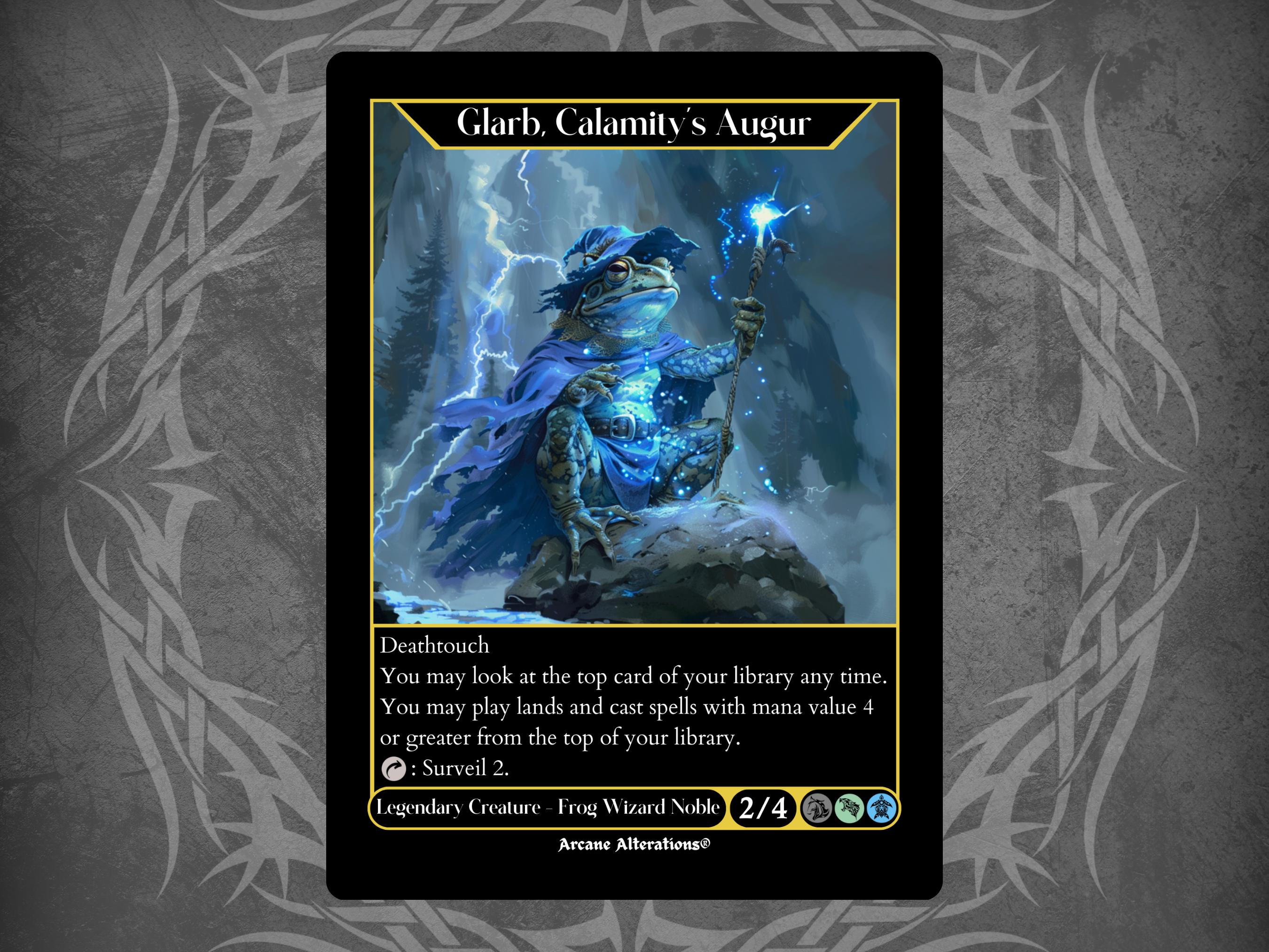 グランドアーカイブ Jabberwocky, Calamity's Call 3 Glarb, Calamity's Augur - Full Art Custom Card - Etsy