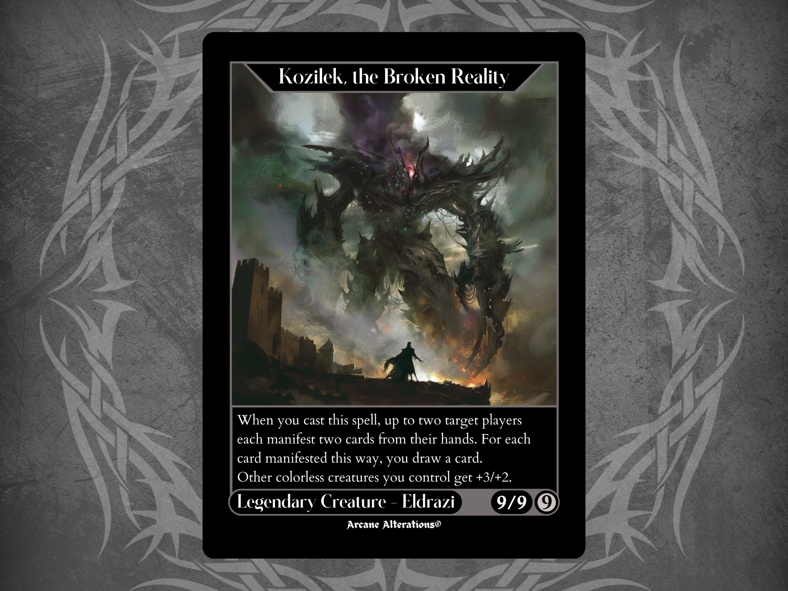 KOZIK 95年OFFSET PRINT ☆Ritual Device☆限定 Kozilek, the Broken Reality - Full Art Custom Card - Etsy