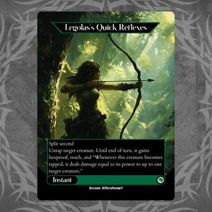 Legolas's Quick Reflexes - Carta personalizada Proxy Full Art