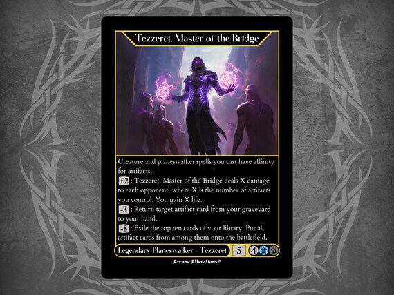 Tezzeret, Master of the Bridge - Full Art Custom Card - Etsy New Zealand Tezzeret, Master of the Bridge - Full Art Custom Card - Etsy New Zealand