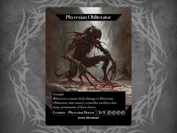 Phyrexian Obliterator - Proxy Full Art Custom Card - Etsy Israel Phyrexian Obliterator - Proxy Full Art Custom Card - Etsy Israel