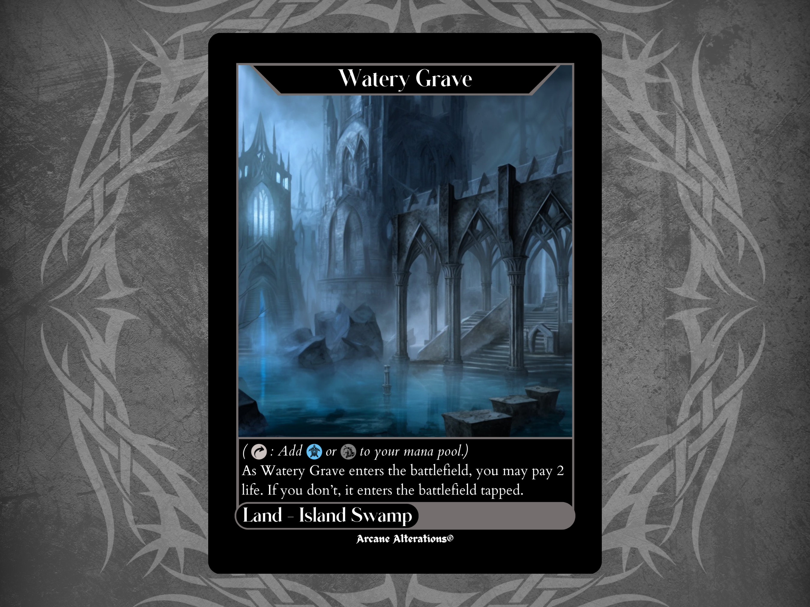 Watery Grave - Full Art Custom Card - Etsy