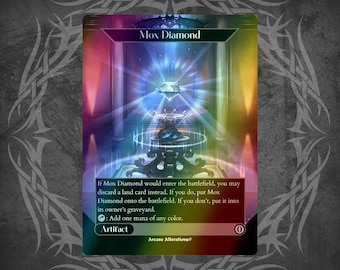 Mox Diamond - Proxy Full Art Custom Card - Etsy