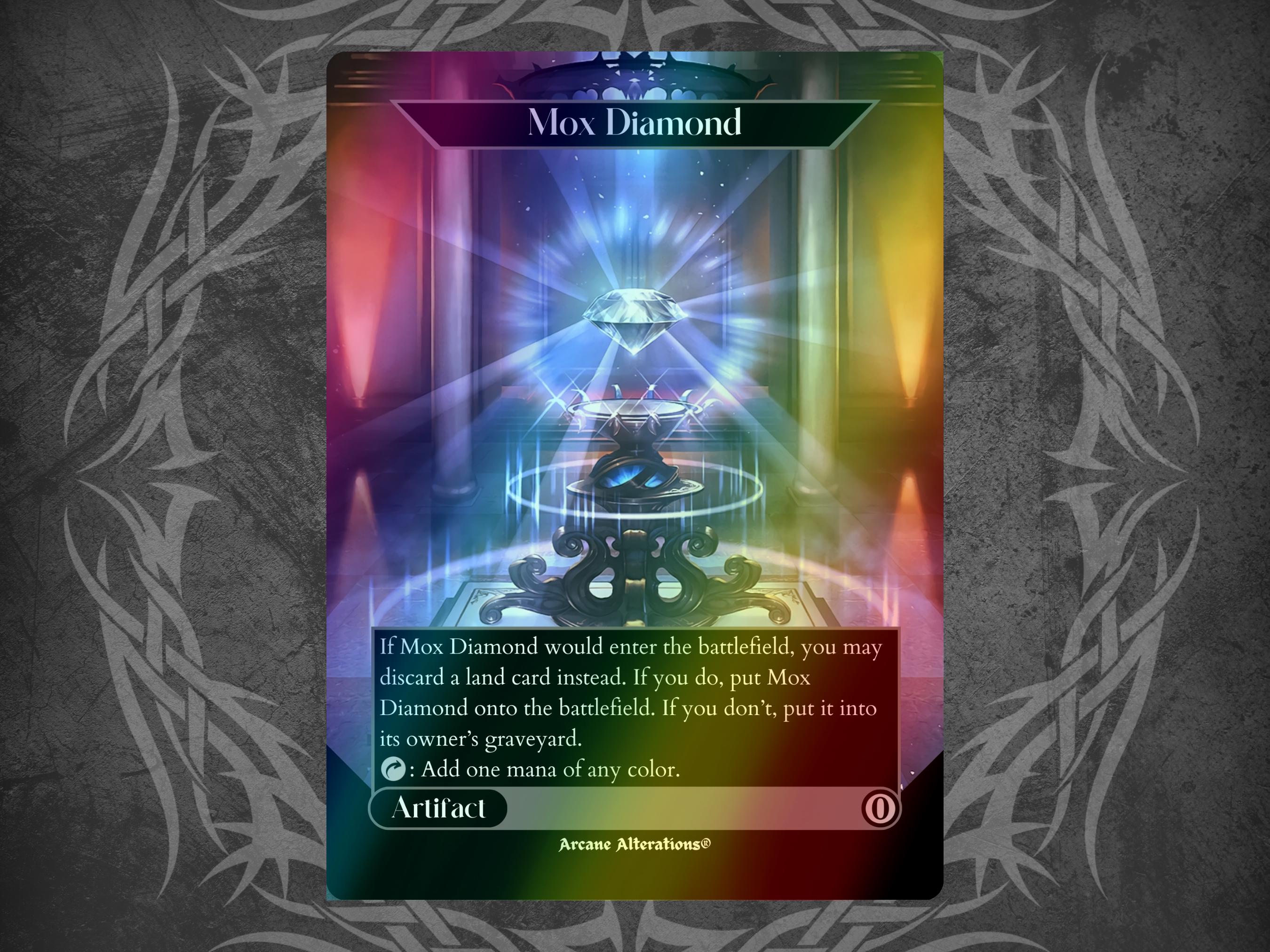 Mox Diamond - Proxy Full Art Custom Card - Etsy
