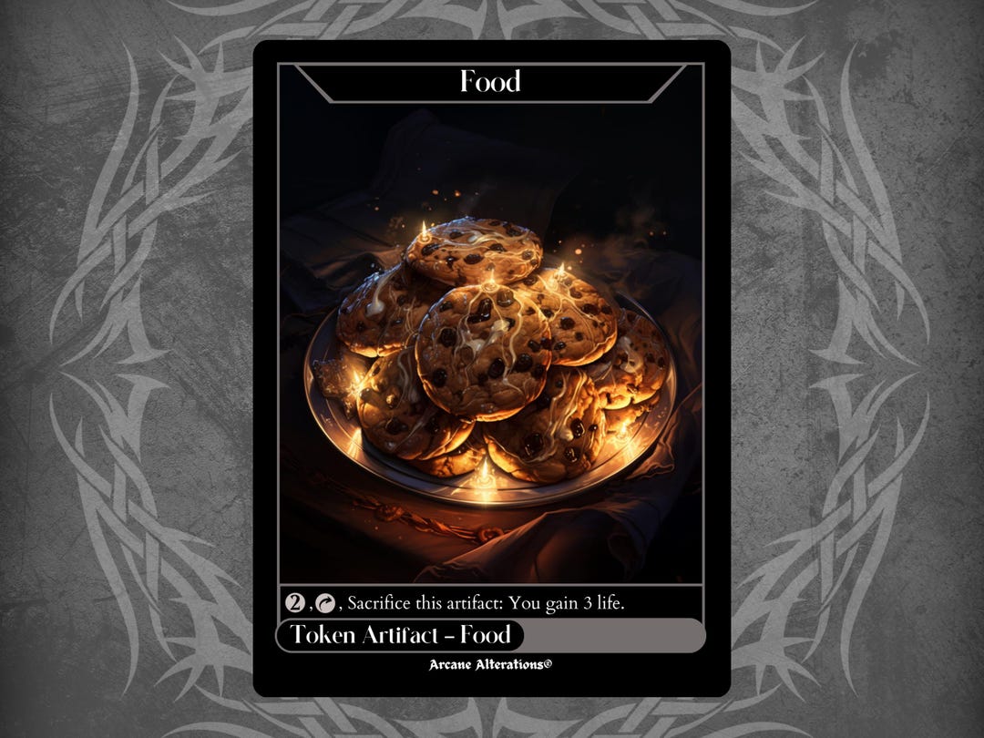 Helper Food Token Food Token - Full Art Custom Card - Etsy