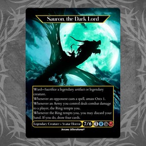 sauron mtg poster card Magic The Gathering - The Lord of the Rings