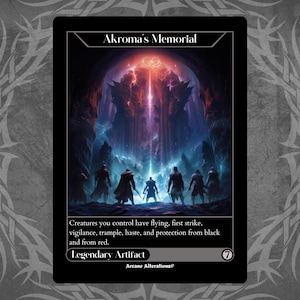 Memorial de Akroma: tarjeta personalizada con arte completo