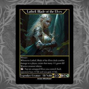 Lathril, Blade of the Elves - Full Art Custom Card