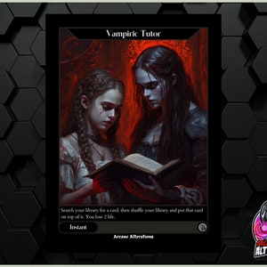Tutor vampírico - Tarjeta personalizada de arte completo