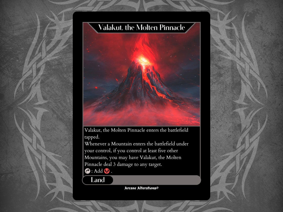 Valakut, the Molten Pinnacle - Full Art Custom Card - Etsy