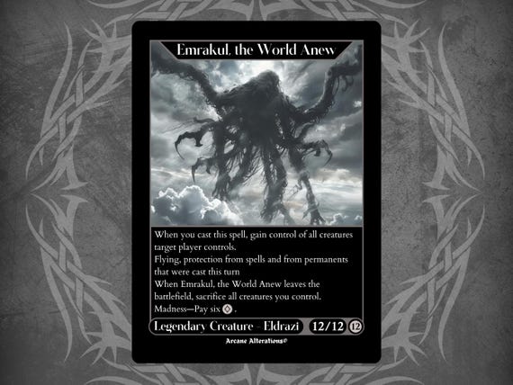 Emrakul, the World Anew - Full Art Custom Card - Etsy
