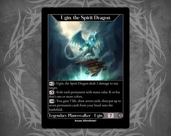 ugin mtg card 2025 MTG Tarkir: Dragonstorm #382 – Ugin, Eye of Storms Borderless – P –  RNG-Gamez