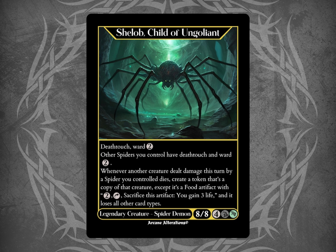 shelob card mtg 401 Games Canada - Shelob, Child of Ungoliant Create a Food token 📚Shelob and a Fear of