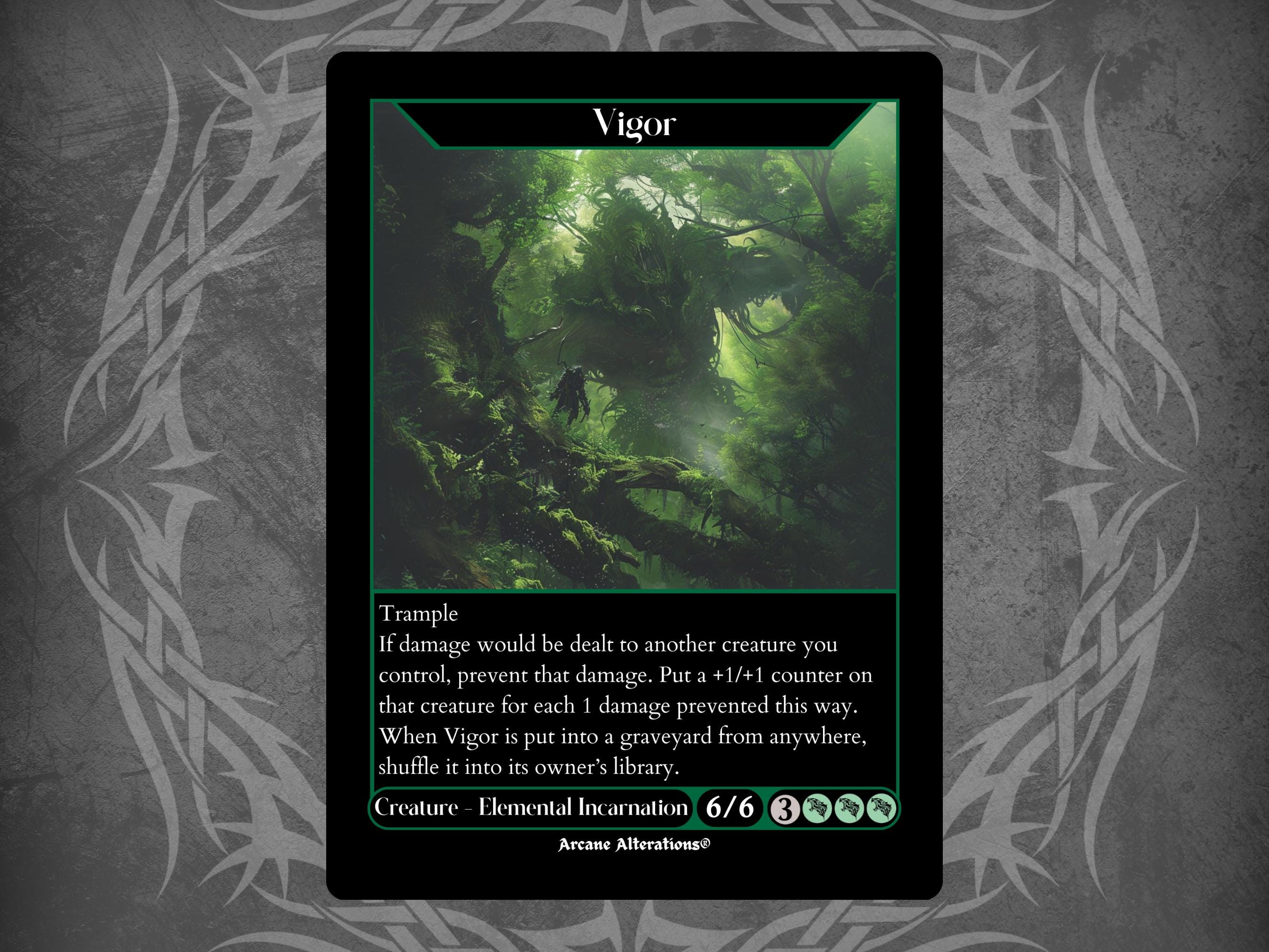vigor mtg card Demonic Vigor [Dominaria]  TokenMTG