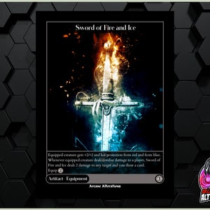 Spada di fuoco e ghiaccio - Carta personalizzata Full Art