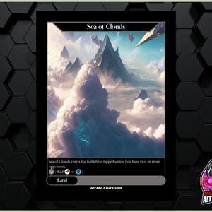 Mar de nubes - Tarjeta personalizada de arte completo