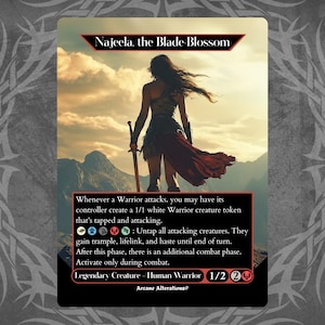 Najeela, the Blade-Blossom - Proxy Full Art Custom Card
