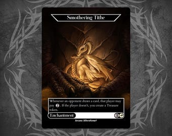 Holo Foil Proxy Card - Smothering Tithe - Gloss Finish - SLD - Etsy